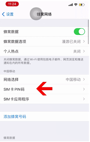 冯坡镇苹果14维修网分享如何给iPhone14的SIM卡设置密码 